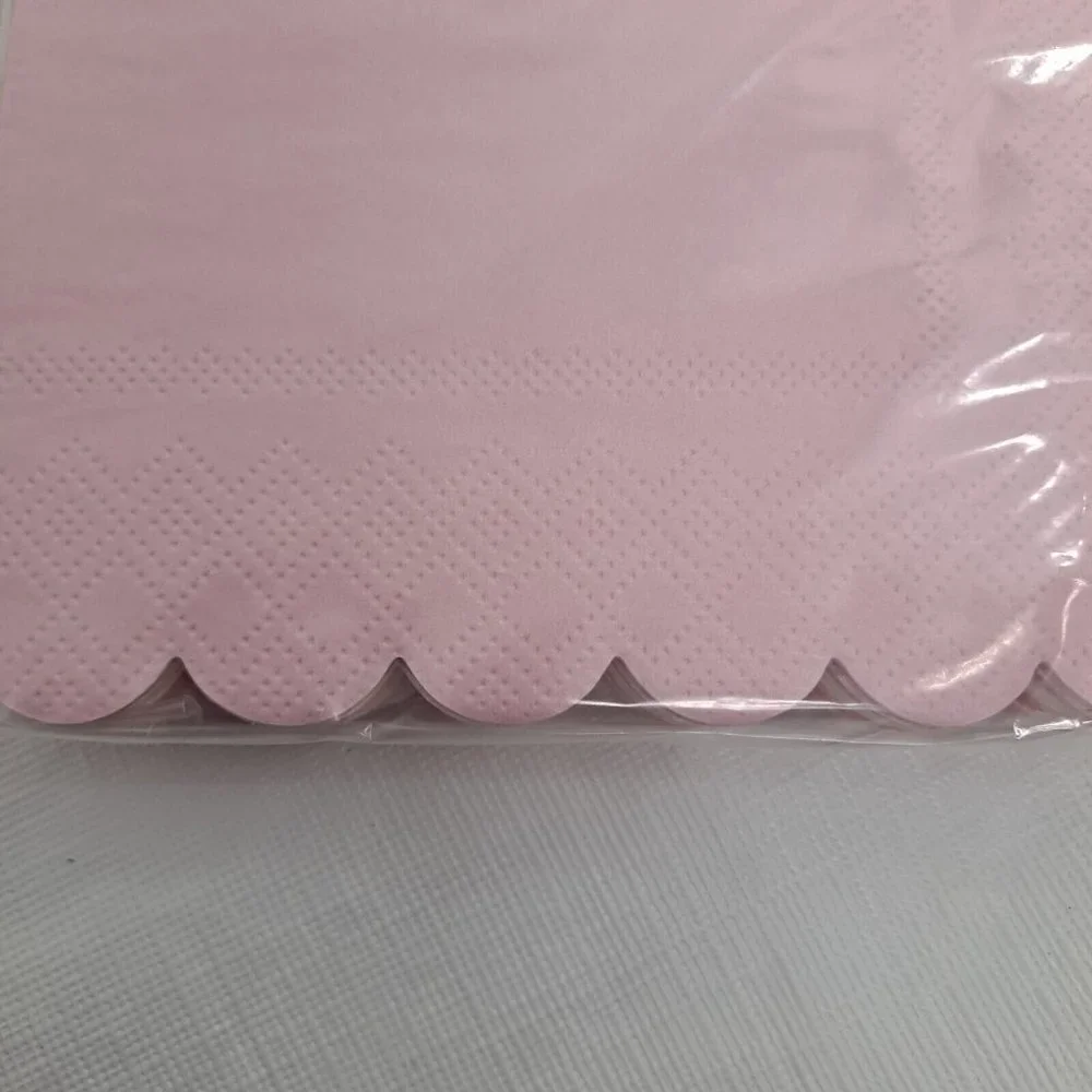 Cocktail Napkins Lulabell Scalloped Four Shades Of Pink 20 Count